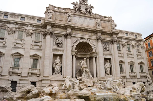 Berühmter Brunnen Rom Trevi Brunnen — Stockfoto