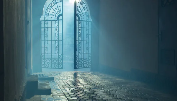 Gizemli kemer, duman içinde, bir arka ışık