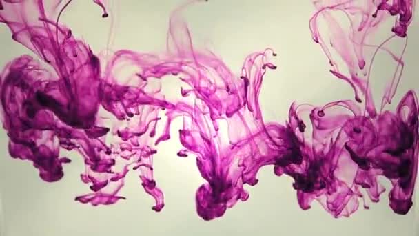 Diffusion d'explosion d'encre de peinture colorée abstraite — Video