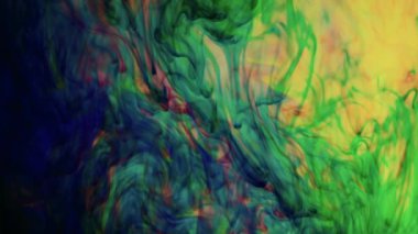 Soyut Renkli Boya Mürekkebi Patlaması Yayılımı 