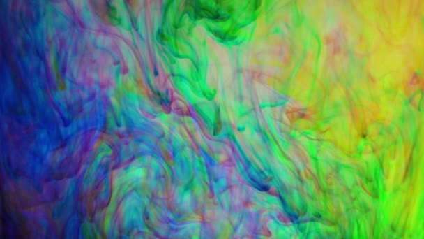 Абстрактная разноцветная пайнт-чернила — стоковое видео