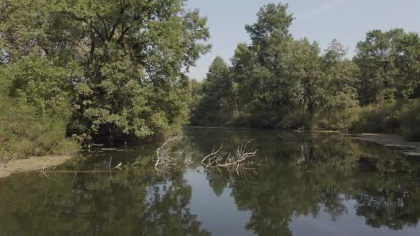 mouvement en douceur vers l'avant du bateau le long du mystérieux chenal fluvial  