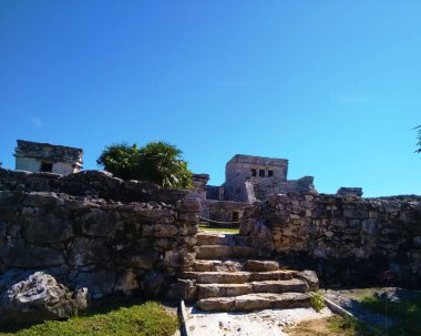 Meksika 'da Arqueologico Maya Tulum sitio