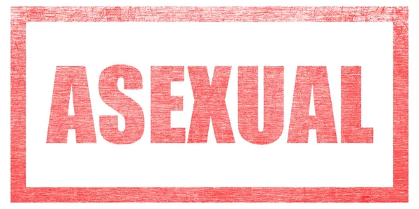 Sello Rojo Sobre Fondo Blanco Aislado Letras Texto Asexual — Foto de Stock