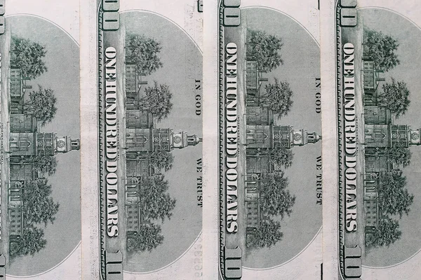 Dólares Americanos Valor Facial Das Notas 100 Dólares Fundo — Fotografia de Stock