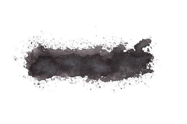 Следы Черной Краски Кисти Белом Фоне Изолированные Графический Ресурс Подложка — стоковое фото