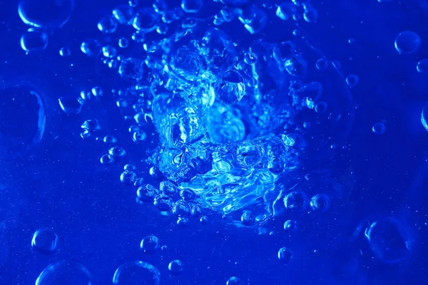 Abstrakt Getönter Blauer Hintergrund Mit Wasserblasen Tapete Leer Untergrund Für — Stockfoto
