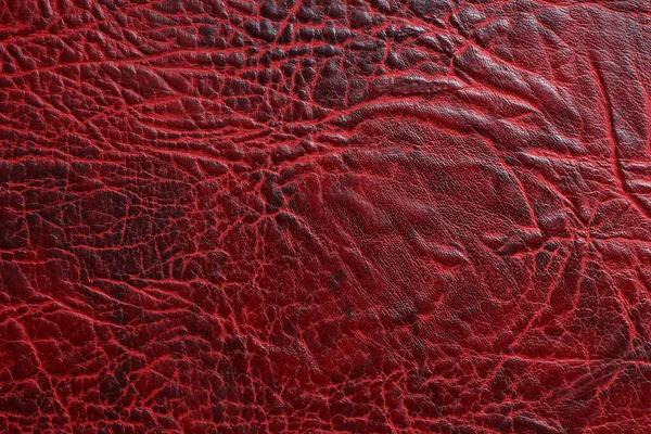 Texture Foncée Cuir Véritable Froissé Brun Fond Papier Peint Substrat — Photo