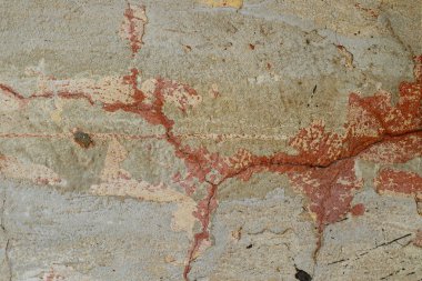 Beton levhada geniş çatlak, sembolik arka plan