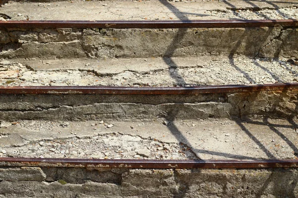 Zerstörte Treppen Städtischen Umfeld Symbolischer Hintergrund — Stockfoto