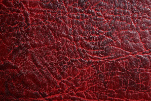 Mörk Konsistens Brunt Skrynkligt Äkta Läder Bakgrund Tapet Substrat Blank — Stockfoto