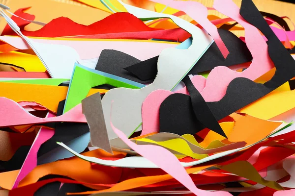 Stücke Geschnittenes Farbiges Papier Kreativer Abstrakter Hintergrund — Stockfoto