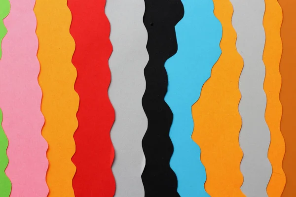 Χαοτικές Καμπύλες Γραμμές Από Χρωματιστό Χαρτί Φόντο — Φωτογραφία Αρχείου