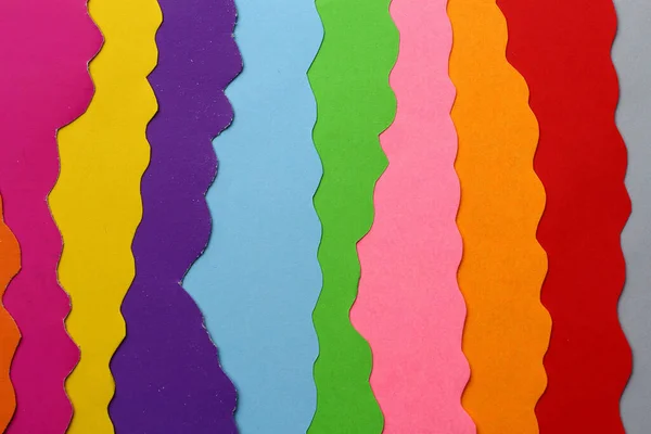 Chaotische Geschwungene Linien Aus Farbigem Papier Hintergrund — Stockfoto