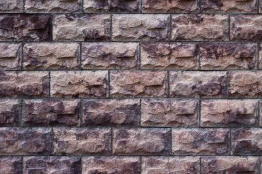 Yakın plan modern gri taş döşeme tuğla duvar