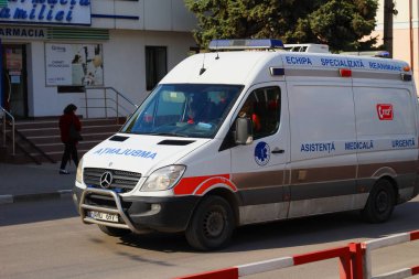 Balti Moldova 6 Mayıs 2020 Ambulans Arkaplan Editörlüğü Sadece Kullanım