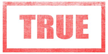 Beyaz arka planda kırmızı damga, izole edilmiş. Harf ya da metin: Doğru