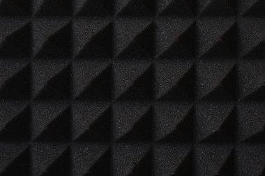 Bir müzik stüdyosunda profesyonel siyah köpük deseni, arka plan