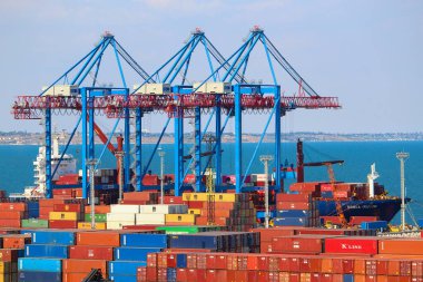 Odessa, Ukrayna 28 Temmuz 2019 Kargo Uluslararası Ticaret Limanı