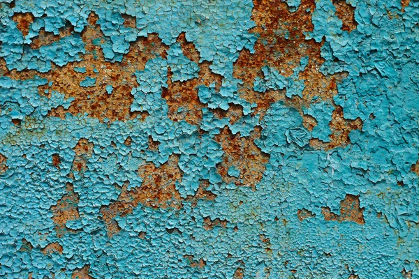 Old Metal Surface Peeling Paint Rust Grunge Background — Stock Photo, Image