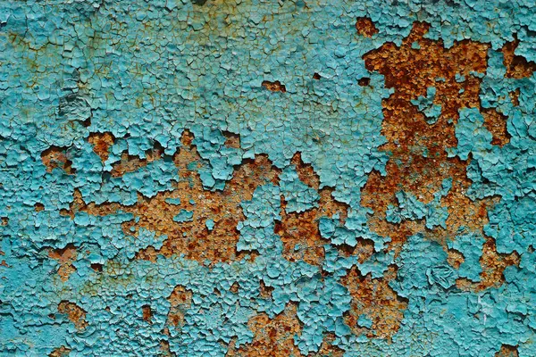 Παλιά Μεταλλική Επιφάνεια Ξεφλούδισμα Χρώματος Και Σκουριάς Υπόβαθρο Grunge — Φωτογραφία Αρχείου