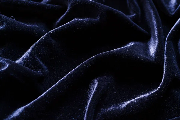 Fundo Veludo Veludo Azul Cor Azul Escuro Tecido Abstrato Bonito — Fotografia de Stock