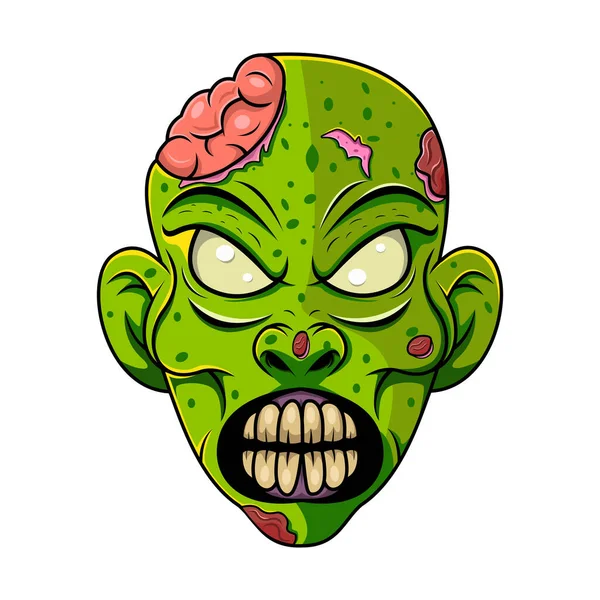 Diseño Del Logotipo Mascota Cabeza Zombie — Vector de stock