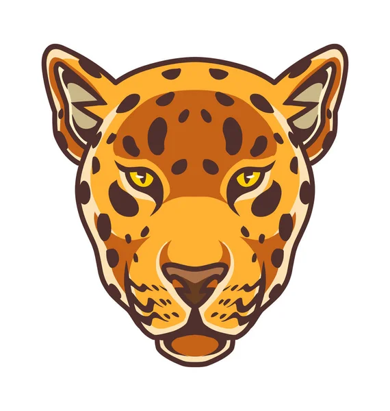 Cheetah Cabeça Mascote Logotipo Design — Vetor de Stock