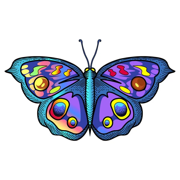 Butterfly Esport Mascot Logo Desain — Stock Vector