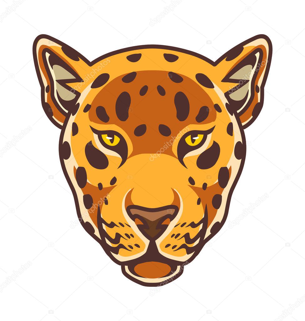 Cheetah head mascot logo design