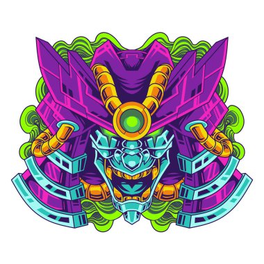 Oni baş maskot logosu tasarımı