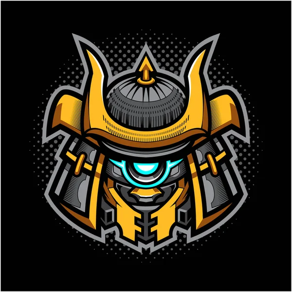 Logo Maskota Šógunského Robota — Stockový vektor