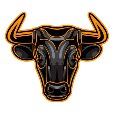 Boğa başlı esport maskot logosu.