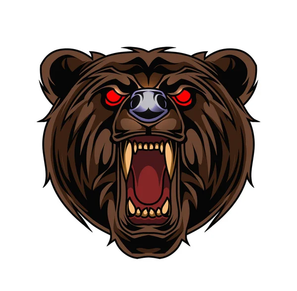 Bear Esport Maskottchen Logo Design — Stockvektor