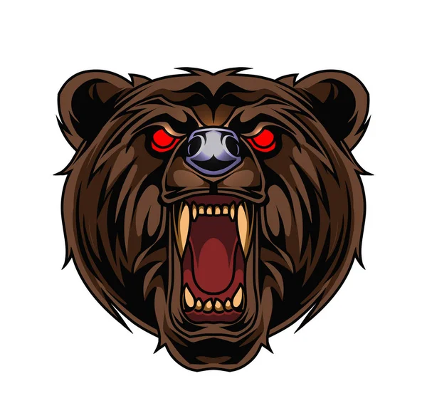 Orso Esport Mascotte Logo Design — Vettoriale Stock