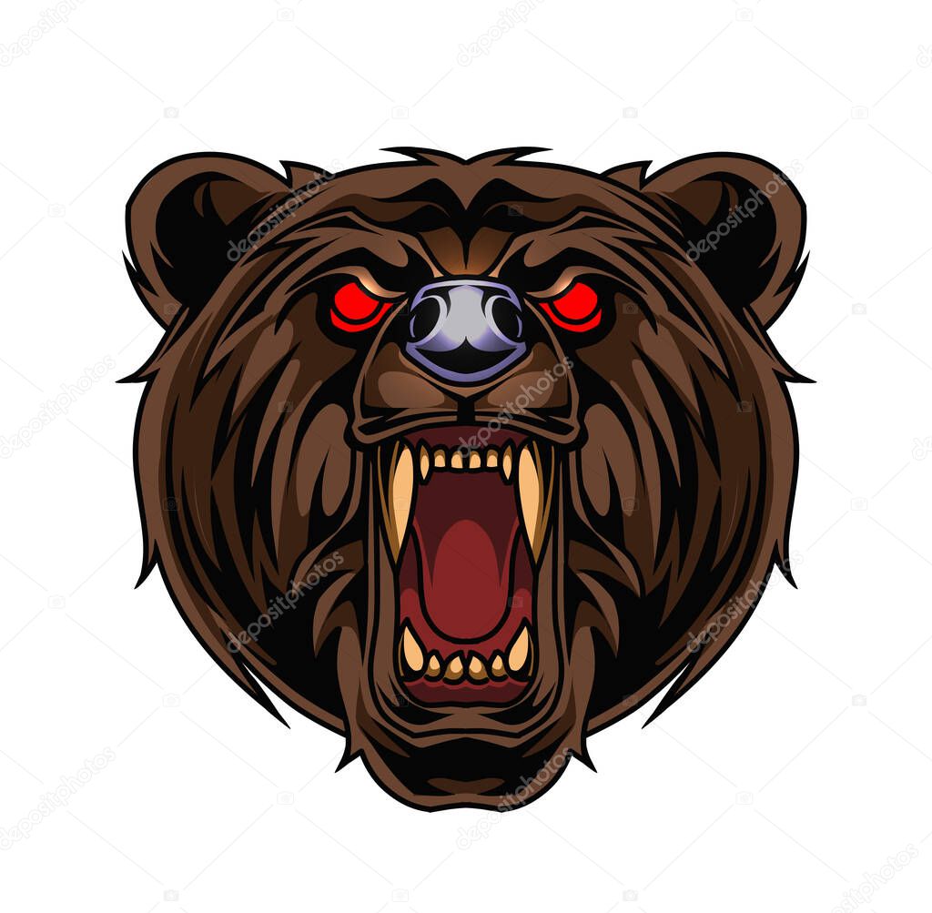 Bear esport mascot logo design