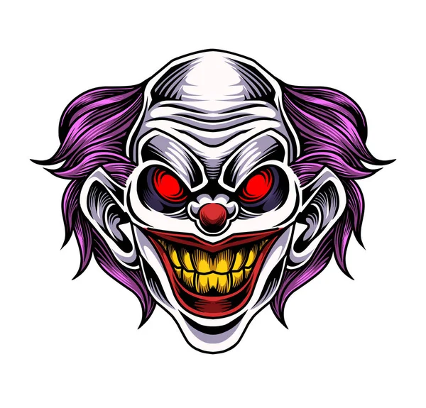 Projekt Logo Maskotki Clown Esport — Wektor stockowy