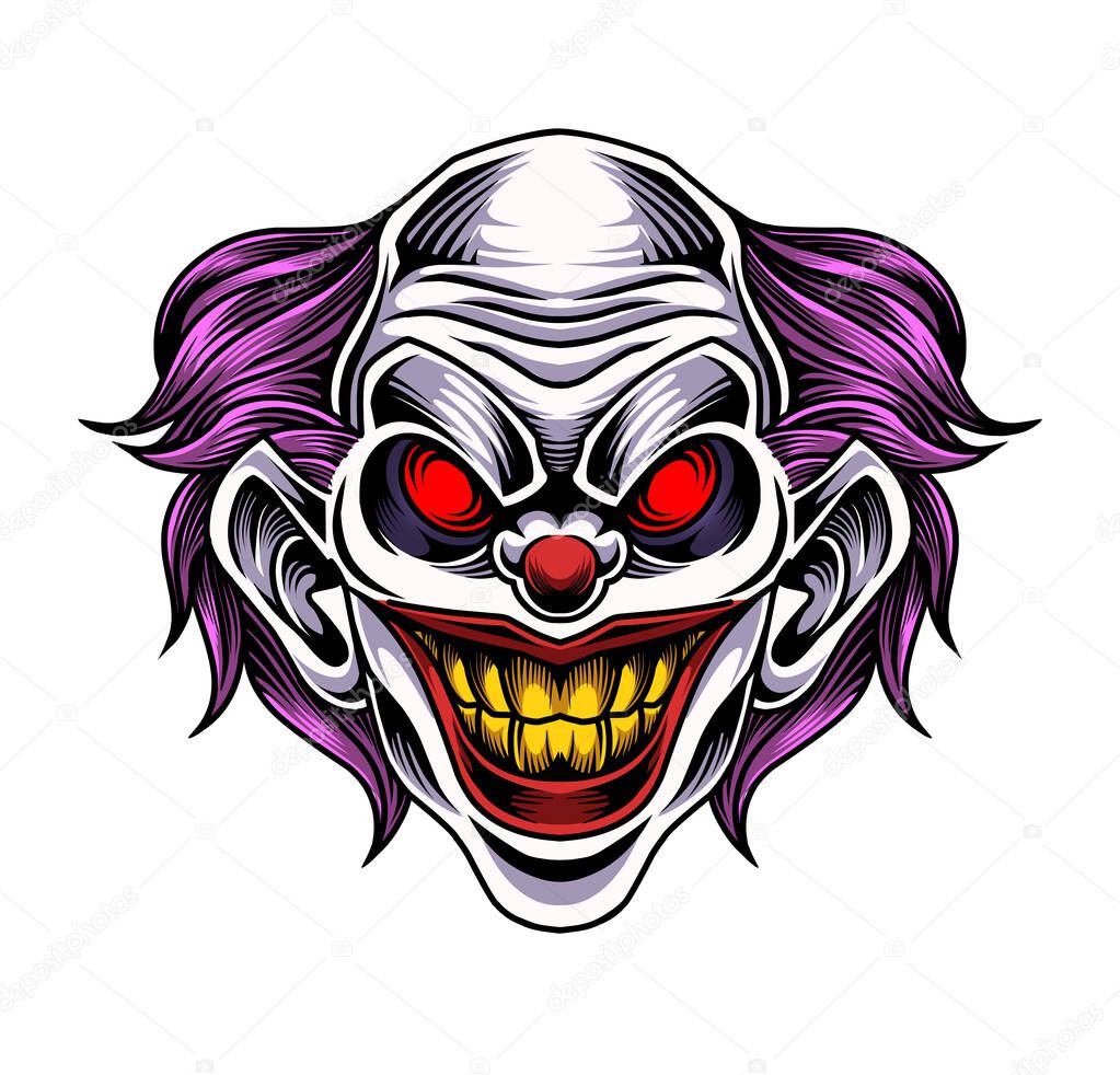 Clown esport mascot logo design