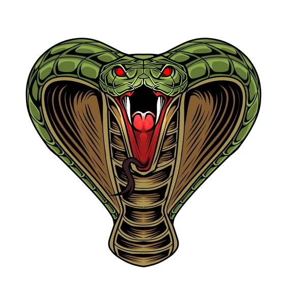 Logo Maskot Raja Cobra - Stok Vektor