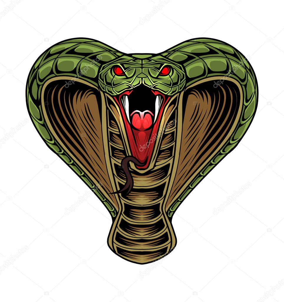 King Cobra head mascot logo