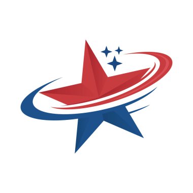 Soyut yıldız logosu tasarım şablon elementleri çizimi. Beyaz arkaplanda izole edilmiş marka kimliği kurumsal vektörünü imzala.
