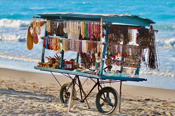 Jewelry Cart Cuban Beach Built Bike — Stock Photo, Image