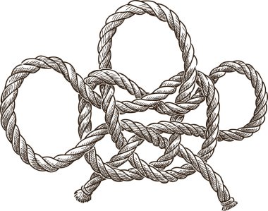 bir deniz düğüm taslağını