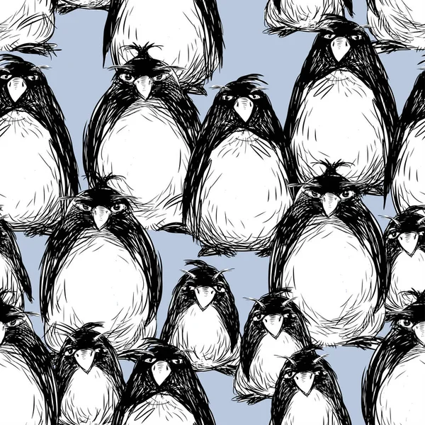 Zabawne kreskówki pingwiny — Wektor stockowy