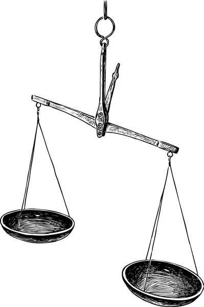 Medieval drawing of a balance scale , with white background on Craiyon