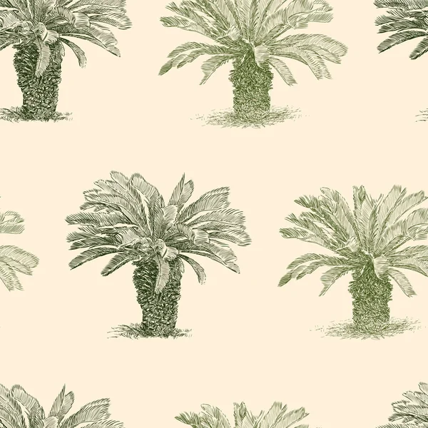 Padrão das palmeiras tropicais pequenas —  Vetores de Stock
