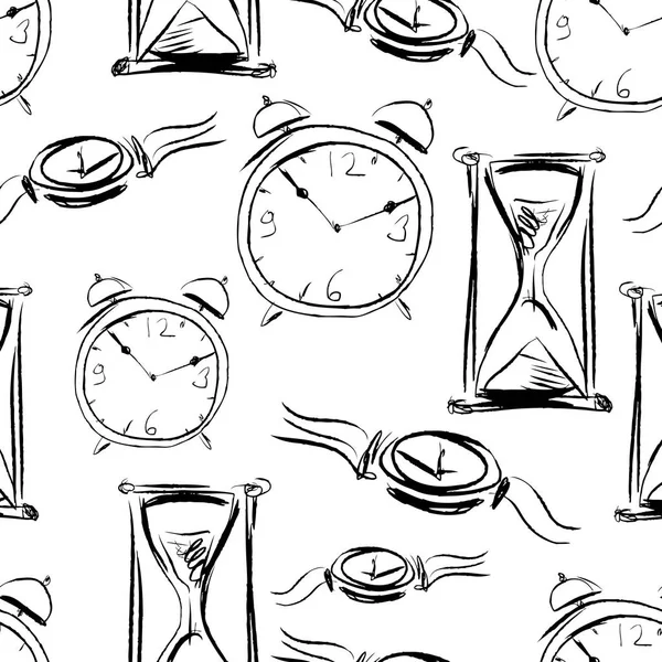 Узор Различных Часов — стоковый вектор
