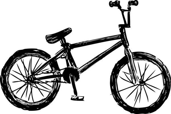 都市の自転車のシルエット — ストックベクタ