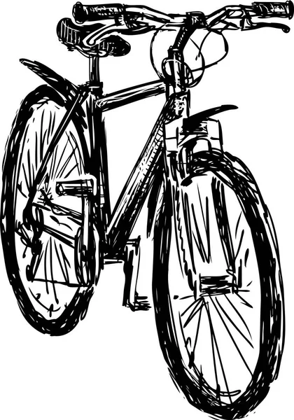 Bosquejo Una Bicicleta Perspectiva — Archivo Imágenes Vectoriales