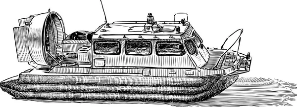 Ein Flussboot Auf Dem Airbag — Stockvektor